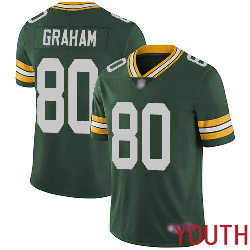 Green Bay Packers Limited Green Youth #80 Graham Jimmy Home Jersey Nike NFL Vapor Untouchable